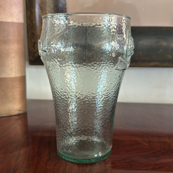 Coca Cola *Vintage* 7" Over-Sized Large Embossed Ripple Drinking Glass - Picture 6 of 7